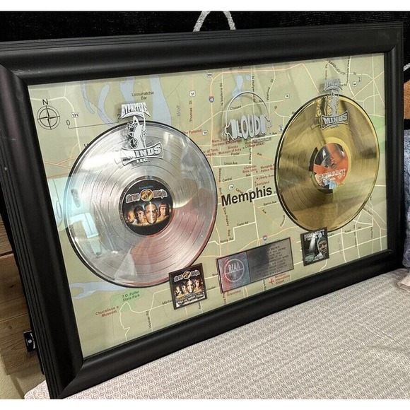 Three 6 Mafia Project Pat RIAA Platinum Gold Plaque Award Rap Juicy J DJ Paul - Picture 1 of 16